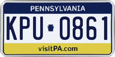 PA license plate KPU0861