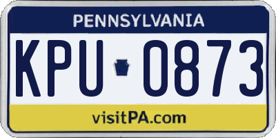 PA license plate KPU0873