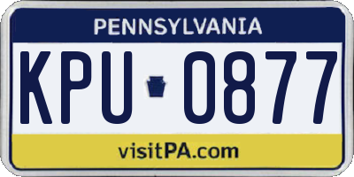 PA license plate KPU0877