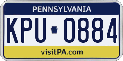 PA license plate KPU0884