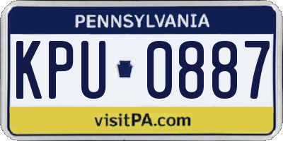 PA license plate KPU0887