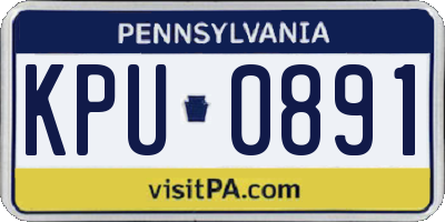 PA license plate KPU0891