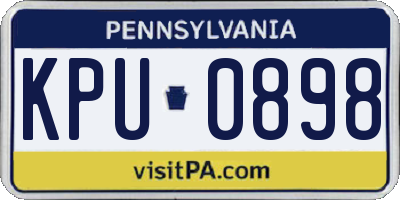 PA license plate KPU0898