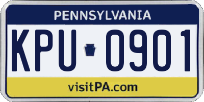PA license plate KPU0901