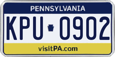 PA license plate KPU0902
