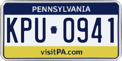 PA license plate KPU0941