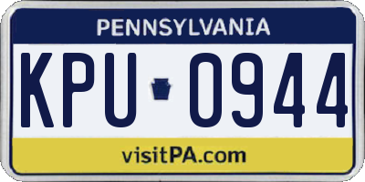 PA license plate KPU0944