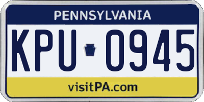 PA license plate KPU0945