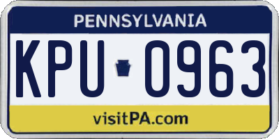 PA license plate KPU0963