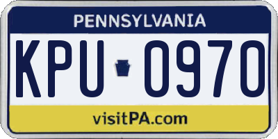 PA license plate KPU0970