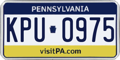 PA license plate KPU0975