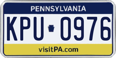 PA license plate KPU0976