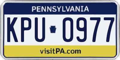 PA license plate KPU0977