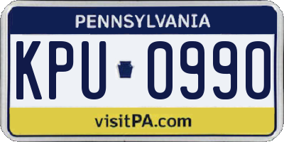 PA license plate KPU0990