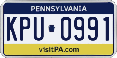 PA license plate KPU0991
