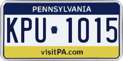 PA license plate KPU1015