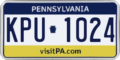 PA license plate KPU1024