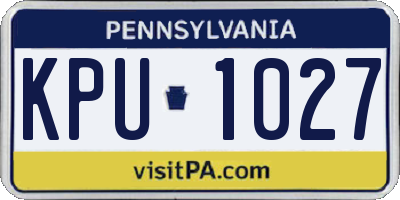 PA license plate KPU1027