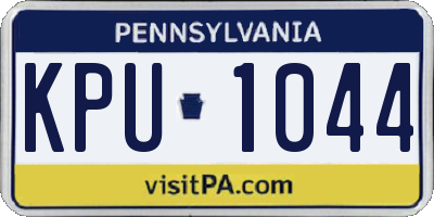 PA license plate KPU1044