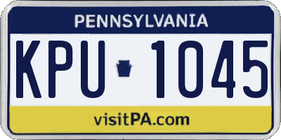 PA license plate KPU1045