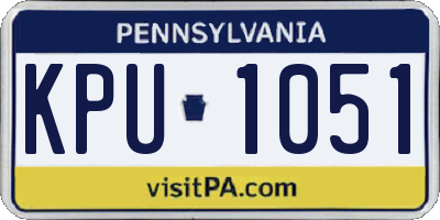 PA license plate KPU1051