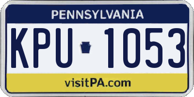 PA license plate KPU1053