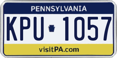 PA license plate KPU1057
