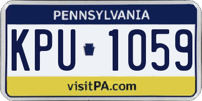 PA license plate KPU1059