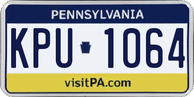 PA license plate KPU1064
