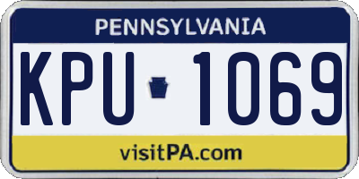 PA license plate KPU1069