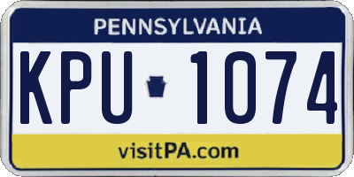 PA license plate KPU1074