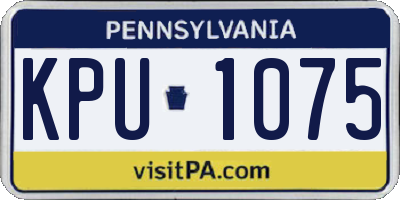 PA license plate KPU1075