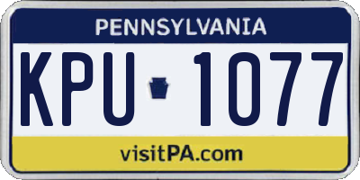 PA license plate KPU1077