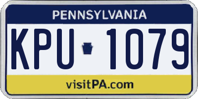 PA license plate KPU1079