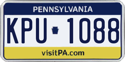 PA license plate KPU1088
