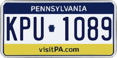 PA license plate KPU1089