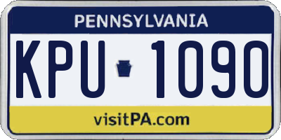 PA license plate KPU1090