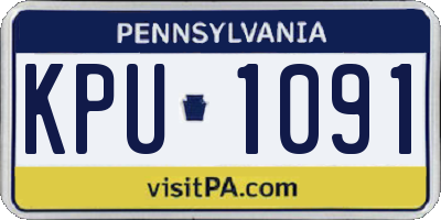 PA license plate KPU1091