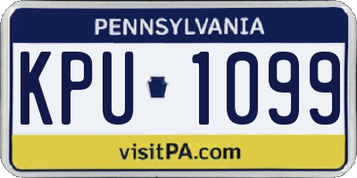 PA license plate KPU1099