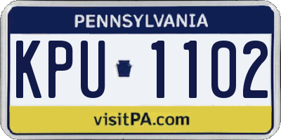 PA license plate KPU1102