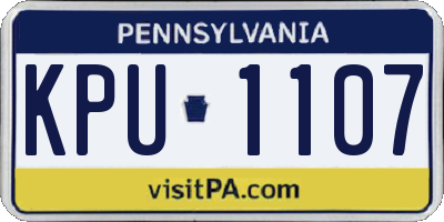 PA license plate KPU1107