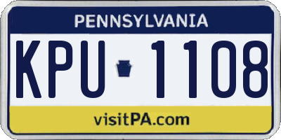 PA license plate KPU1108