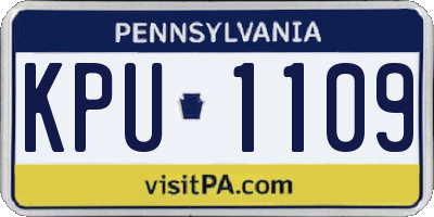 PA license plate KPU1109