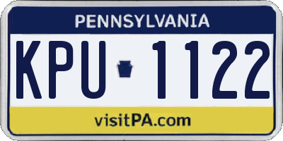 PA license plate KPU1122