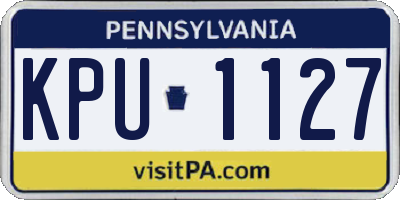 PA license plate KPU1127