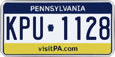 PA license plate KPU1128