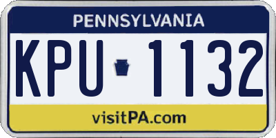 PA license plate KPU1132