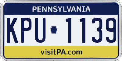 PA license plate KPU1139