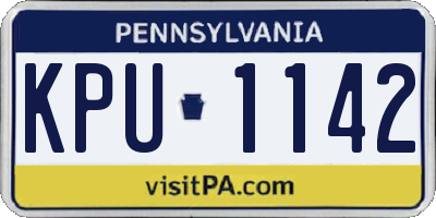 PA license plate KPU1142
