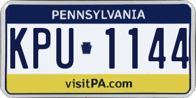 PA license plate KPU1144